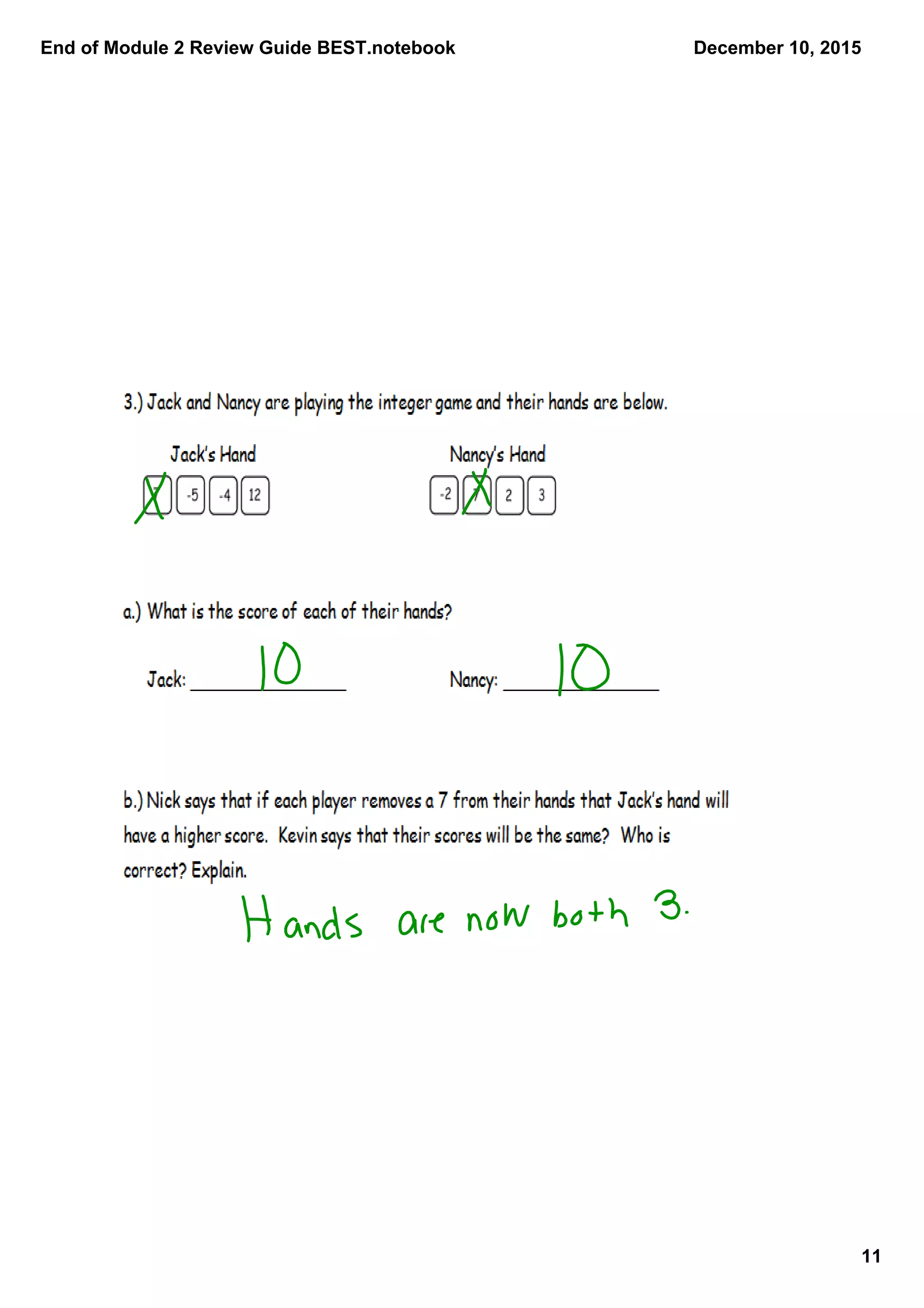 End of Module 2 Review Guide BEST.notebook
11
December 10, 2015
 