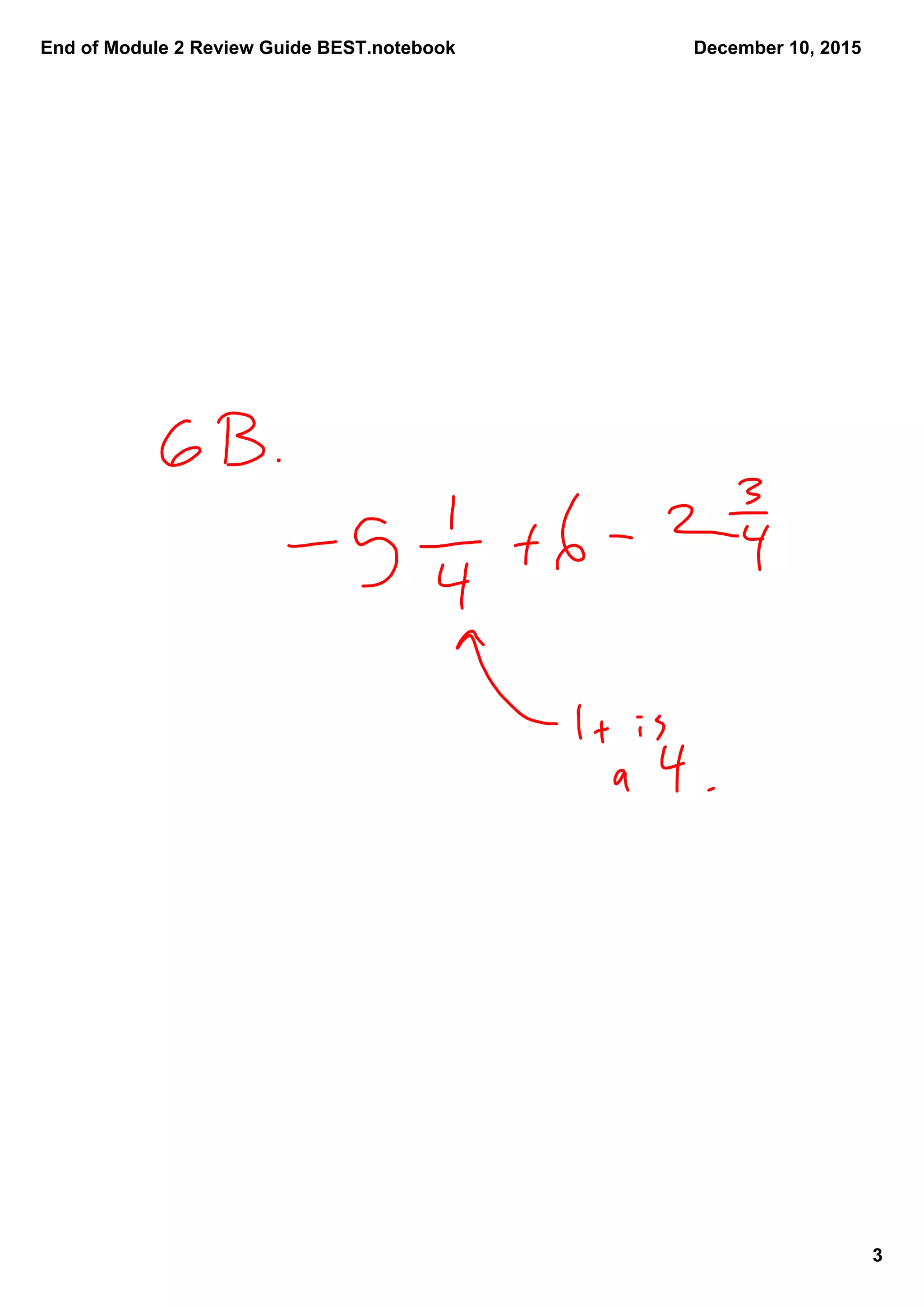 End of Module 2 Review Guide BEST.notebook
3
December 10, 2015
 