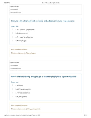 End of module exam ( module 8) | PDF