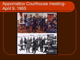 Appomattox Courthouse meeting- April 9, 1865 