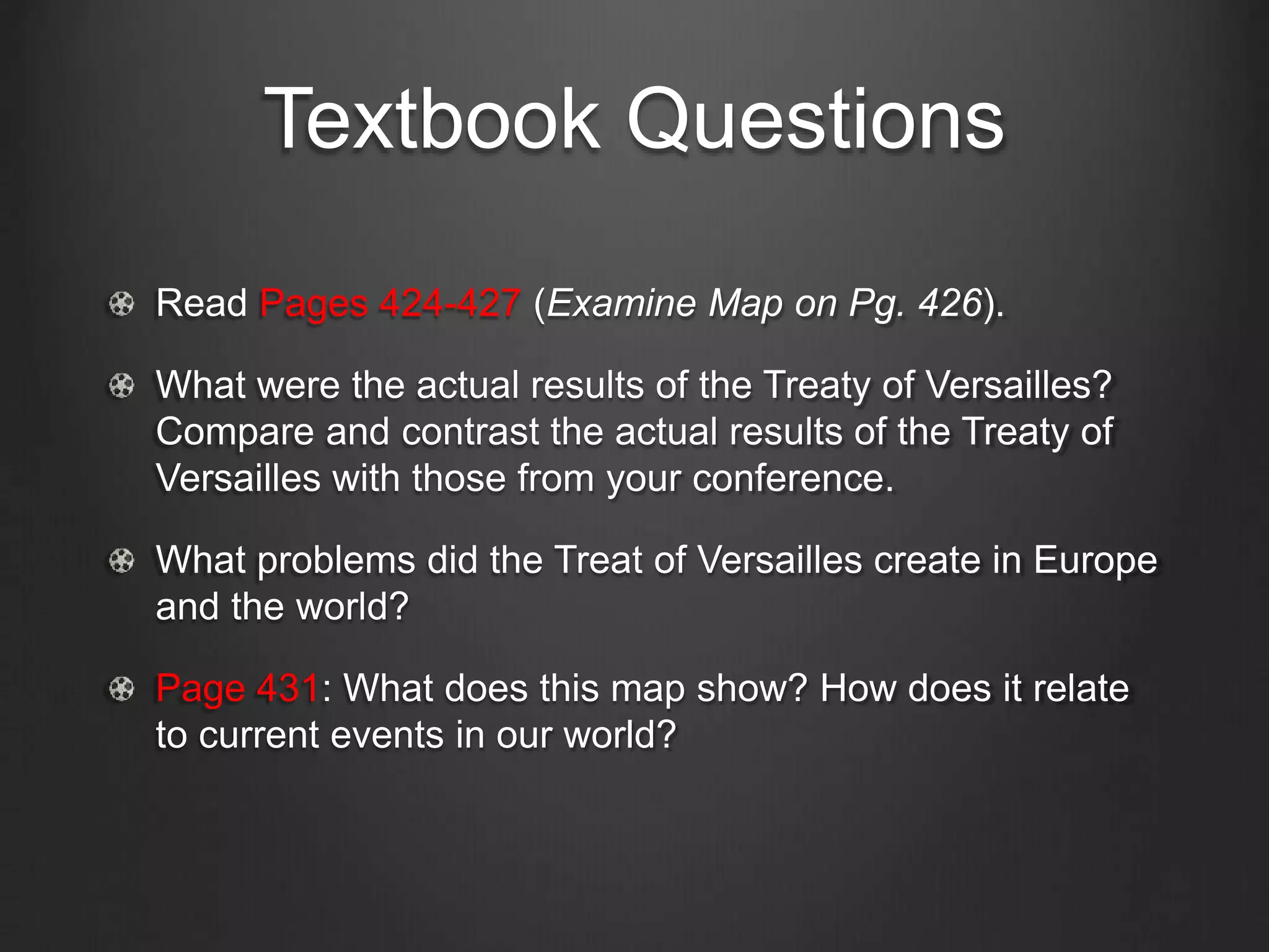 End of wwi & treaty of versailles | PPT