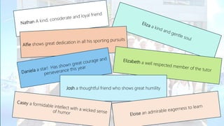 Josh a thoughtful friend who shows great humility
 