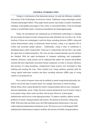 End of year project report on remote sms based voting system by fomagha ...
