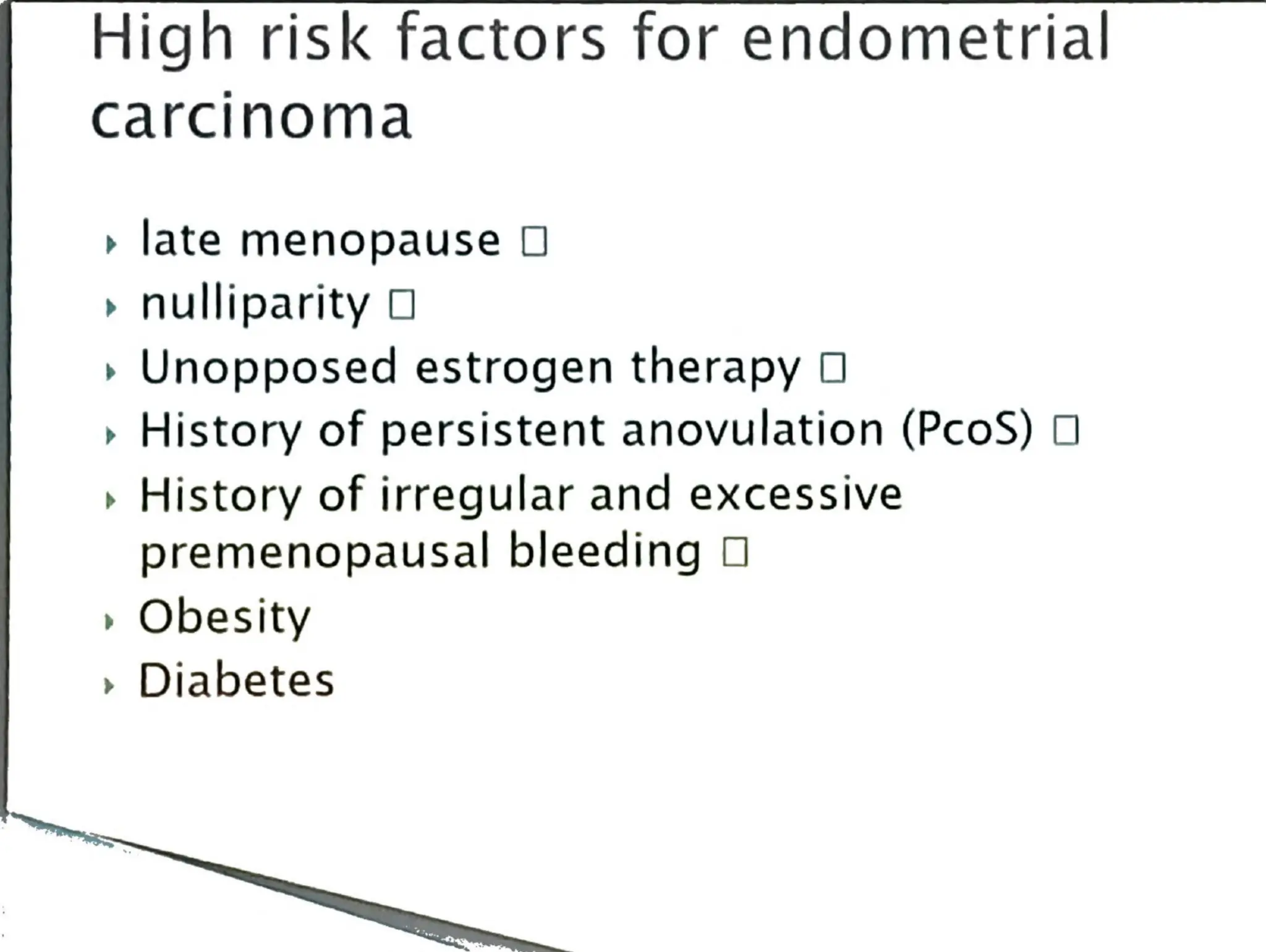 Endometrial Carcinoma - Gynaecology MBBS | PDF
