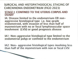 Endometrial Carcinoma - Gynaecology MBBS | PDF