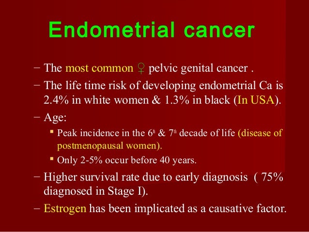 What is the survival rate of uterine cancer?