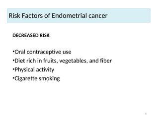 ENDOMETRIAL CANCER introduction, to management | PPT