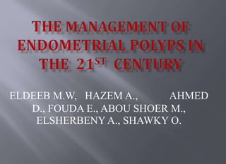 ELDEEB M.W, HAZEM A., AHMED
D., FOUDA E., ABOU SHOER M.,
ELSHERBENY A., SHAWKY O.
 