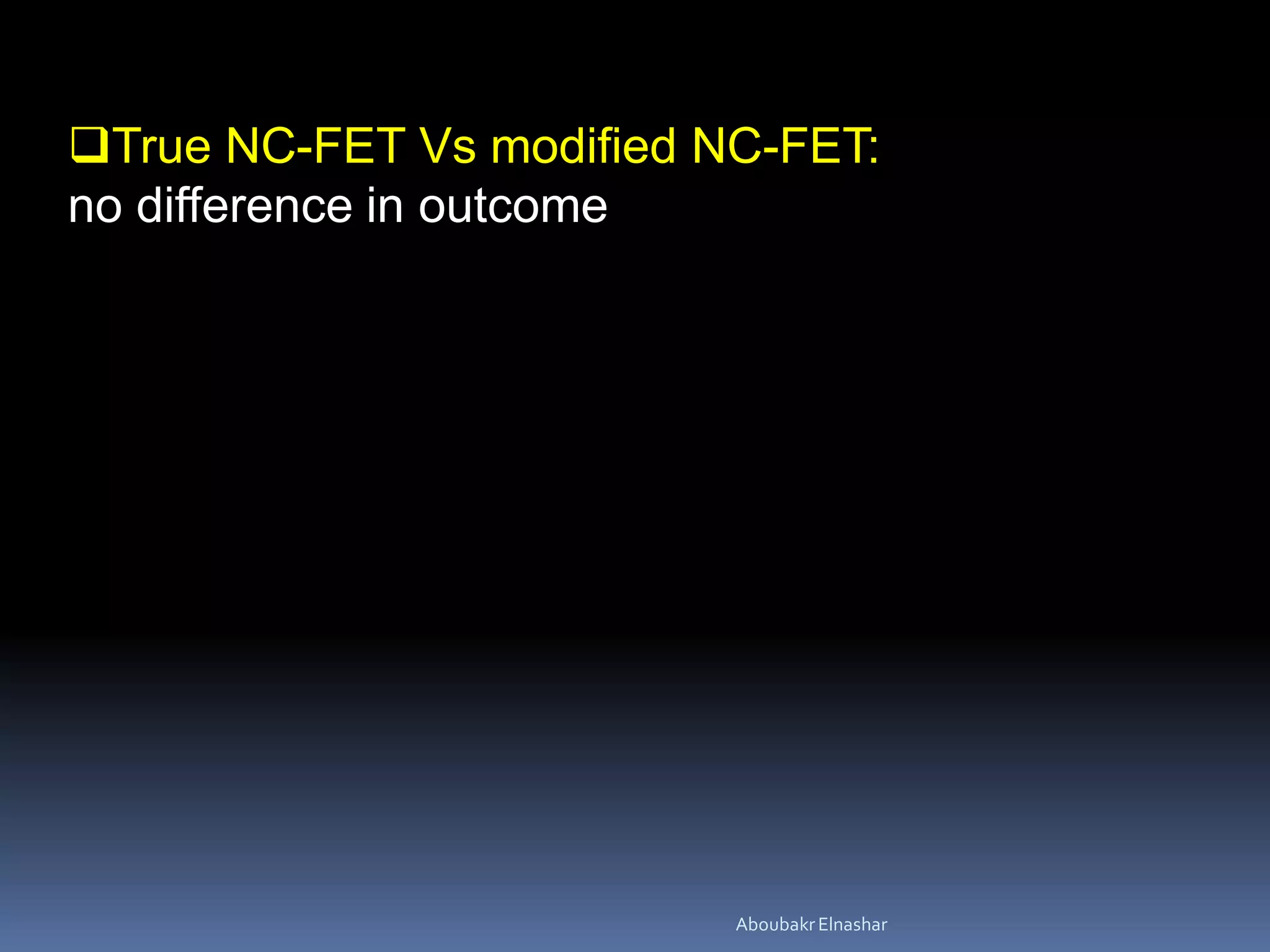 True NC-FET Vs modified NC-FET:
no difference in outcome
AboubakrElnashar
 