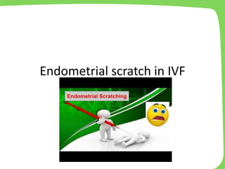 Endometrial scratch in IVF
 