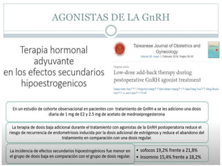 AGONISTAS DE LA GnRH
 