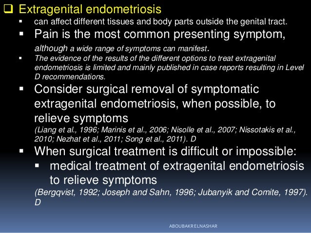 Endometriosis: ESHRE2014& NICE2017 Guidelines