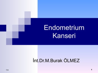 Endometrium Kanseri İnt.Dr.M.Burak ÖLMEZ 