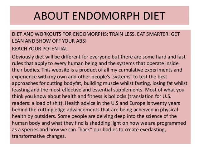 Endomorph diet ppt