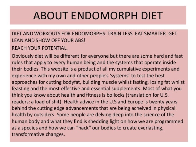 Endomorph Diet Plan Uk Org