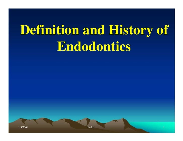 Endo note 1 definition and history