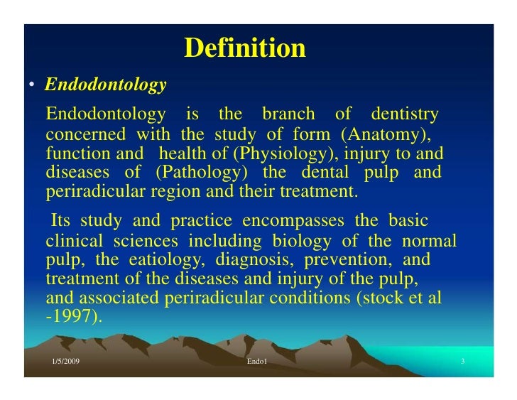 Endo note 1 definition and history