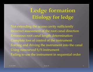 Ledge Rct Endo note 18 ledge formation | PPTX