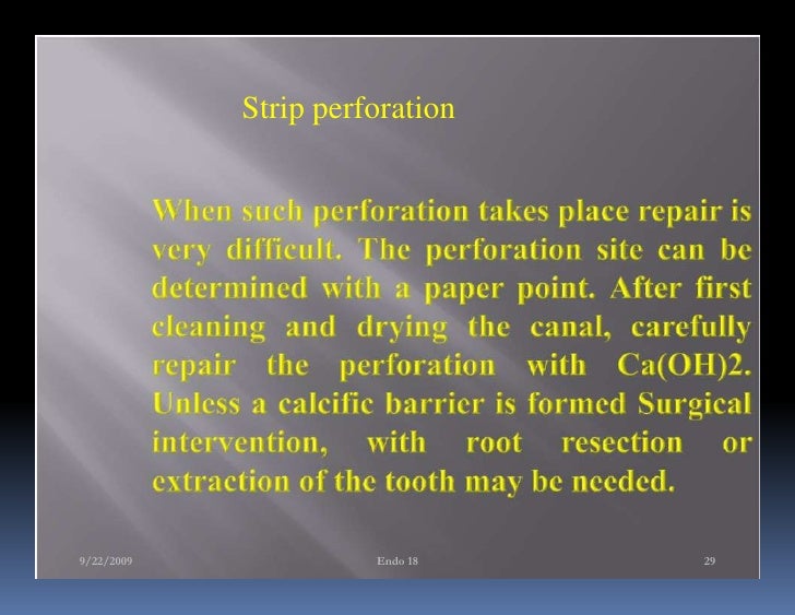Endo note 18 ledge formation