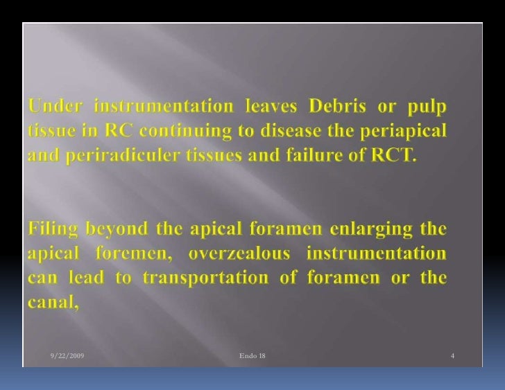 Endo note 18 ledge formation