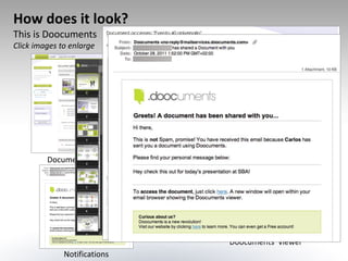 How does it look?
This is Doocuments
Click images to enlarge




         Document’s properties       Statistics




                                 Doocuments’ viewer
              Notifications
 