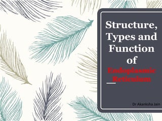 Structure,
Types and
Function
of
Endoplasmic
Reticulum
Dr Akanksha Jain
 