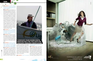 caPa

                               ENDORFINA: Lars, qual é a sensação
                           de representar o Brasil em quatro jogos
                           olímpicos? A preparação para essas com-
                           petições é diferente?
                               LARS GRAEL: É uma sensação mui-
                           to especial e o apogeu da carreira de um
                           atleta. Quando ele alcança os jogos olím-
                           picos, passa a fazer parte de uma elite do
                           esporte no país. A conseqüência disso
                           é uma cobrança ainda maior da mídia
                           e de toda a população por resultados.
                           Porém, alcançar o pódio e ver a bandeira
                           do país tremulando à sua frente é uma
                           sensação indescritível. A preparação para
                           uma competição como essa exige plane-
                           jamento e antecedência. É fundamental
                           conhecer bem antes o local da compe-
                           tição e, a partir daí, traçar a técnica e a
                           estratégia adequadas para conduzir o
                           veleiro. Em Seul, por exemplo, não tive-
                           mos a chance de conhecer o local com
                           antecedência e isso pode ter custado um
                           resultado ainda melhor (Lars conquistou
                           o Bronze em Seul, em 1988)
                               ENDORFINA: Qual o momento ines-
                           quecível para você nos jogos olímpicos?
                           Aproveitando o tema, esse momento se-
                           ria, também, o mais inesquecível em sua
                           carreira como velejador?
                               LARS GRAEL: O momento inesquecí-
                           vel é quando você constata que ganhou
                           uma medalha olímpica. É a consagração
                           de uma vida de dedicação ao esporte e
                           o momento onde você compartilha essa
                           emoção com o cidadão brasileiro, que se
                           orgulha em ver os seus atletas no alto do      é imPoRTanTe TRazeR gRandes eVenTos
                           pódio.
                                                                          esPoRTiVos PaRa o País, mas é muiTo mais
                               ENDORFINA: Depois do triste aci-
                           dente em Vitória, você se dedicou bas-
                                                                          imPoRTanTe TRabalHaR o esPoRTe de base
                           tante ao esporte por meio da política.        na prática. É importante trazer grandes    do veleiro? O que gosta de fazer nos mo-
                           Como você avalia as suas passagens            eventos esportivos para o país, mas é      mentos de lazer?
                           como representante do poder público?          muito mais importante trabalhar o es-          LARS GRAEL: Olha, o Lars longe do
                               LARS GRAEL: Foi uma experiência           porte de base, como instrumento de for-    mar é um cidadão infeliz. Tenho uma di-
                           muito válida. A vela permitiu que eu          mação do cidadão. (Entre outros cargos,    ficuldade muito grande de diferenciar o
                           conhecesse muitos países ao redor do          Lars foi Secretário Nacional de Esportes   lazer da competição, pois velejar é algo
                           mundo, mas foi na vida pública que eu
[ Ano3 | Número13 ] 2011




                                                                         no governo de Fernando Henrique Car-       que me faz muito feliz. Antes do aciden-
                           conheci melhor o Brasil. Viajei muito e       doso e Secretário Estadual da Juventude,   te eu praticava tênis e badminton. Ago-
                           pude perceber o quanto o esporte pode         Esporte e Lazer, no governo de Geraldo     ra, quando posso, pratico a canoagem.
                           ser fundamental na transformação da           Alckmin, em São Paulo)                     Gosto muito de filmes épicos e histó-
                           sociedade. Infelizmente, hoje, ainda vi-                                                 ricos, que relatam as guerras mundiais,
                           vemos isso muito na retórica e pouco             ENDORFINA: Como é o Lars longe          por exemplo. Quanto à música, sou um




36                                                                                 www.portalendorfina.com                                                     www.portalendorfina.com   37
 