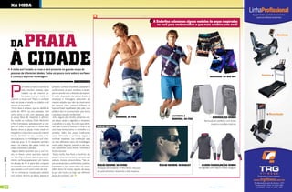 na moda


                                                                                                                                                                           a endorfina selecionou alguns modelos de peças inspiradas
                                                                                                                                                                             no surf para você escolher o que mais combina com você!




                            PRaia
                           da
                           a cidade
                           A moda surf invadiu as ruas e está presente no guarda-roupa de
                           pessoas de diferentes idades. Saiba um pouco mais sobre o surfwear
                           e conheça algumas modelagens                                                                                                                                                               beRmudas, da bad boy




                           P
                                                                                                     Por Adriane Schultz

                                       or todos os lados e cantos do      próprios surfistas brasileiros passaram a
                                       país, circulam pessoas pelas       confeccionar os seus modelos e estam-
                                       cidades ou até mesmo pe-           pas de acordo com a filosofia do esporte.
                                       las praias com um estilo em        O estilo despojado das peças, aliado às
                           comum: a moda surf. Pois é, o surfwear         estampas e mensagens seduziram até
                           saiu das praias e invadiu as cidades e até     mesmo aqueles que não são praticantes
                           mesmo as passarelas.                           do esporte. Hoje, existem milhares de
                            Prova disso é a Neon, que no desfile de       lojas surfwear espalhadas pelo país, cujo
                           verão do SPFW no ano passado, teve             público-alvo é o consumidor que busca
                           como tema o surf, com destaque para            uma peça casual e confortável.
                                                                                                                                              beRmuda, da Fico                           camiseTa e
                           as peças feitas de neoprene e plástico.         Entre alguns dos tecidos presentes nes-                                                                                                      beRmuda, da umbRo
                                                                                                                                                                                         beRmuda, da Fico
                           No desfile, os estilistas Dudu Bertholini      tas peças, estão o algodão, o neoprene,                                                                                                Bermuda em poliéster com bolso
                           e Rita Comparato, apresentaram a cole-         o popeline e a sarja. As cores que domi-                                                                                                    traseiro e cordões internos
                           ção em volta da piscina do clube Baby          nam são o azul, o branco, o cinza e até          óculos escuRos
                           Barioni. Entre as peças, muito maiô em         tons mais fortes como o vermelho e o
                           neoprene e calças bem justas do mesmo          amarelo. Além das peças tradicionais
                           tecido. Também no ano passado, a Re-           como bermudas e camisetas regata, o
                           serva apostou na modelagem surf inspi-         surfwear expandiu sua confecção para
                           rada nos anos 70. O neoprene também            os mais diferentes tipos de modelagens
                           esteve na maioria das peças como nas           como saias, biquínis, vestidos e até mes-
                           calças, camisetas e jaquetas.                  mo acessórios como bonés, mochilas e
                            Alguns dados apontam que o surf nas-          óculos escuros.
                           ceu no Havaí, outros que teria nascido          Para a stylist Ana Parisi, o conforto das
                           no Taiti. Mas no Brasil, sabe-se que os pri-   peças é uma característica marcante que
[ Ano3 | Número13 ] 2011




                           meiros surfistas apareceram em Santos,         seduziu muitos consumidores. “São pe-
                           na década de 30. A partir daí, o esporte       ças extremamente confortáveis, práticas,
                                                                                                                           óculos escuRos, da eVoke                            óculos escuRos, da oakley       blusÃo masculino, da umbRo
                           se expandiu pelo país e ganhou amantes         resistentes e que caem bem no corpo.
                                                                                                                           Armação em Grilamid TR 90 e lentes máscara                                       De algodão com capuz e bolso canguru
                           que adotam o surf como estilo de vida.         Além disso, há muitas opções de peças,
                            Se no começo as roupas para praticar          já que são muitas as lojas que oferecem          em policarbonato, resistentes a alto impacto.
                           surf vinham de fora do Brasil, depois os       peças do surfwear”, diz.



66                                                                                  www.portalendorfina.com                                                                                                           www.portalendorfina.com       67
 
