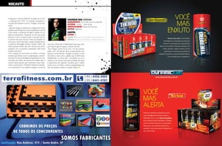 nocauTe


                           conquistou o extinto Pride GP, no Japão. Já no UFC
                           , o destaque foi o UFC 113, quando conquistou o
                                                                                                           mauRício Rua (sHogun)
                                                                                                           nascimenTo: 25/11/1981 Local: Curitiba-PR
                           cinturão dos pesados contra o “Dragão” Lyoto Ma-
                                                                                                           alTuRa: 1, 85cm Peso: 93 Kg
                           chida.
                                                                                                           esPecialidade: Muay-thai e jiu-jitsu
                            Segundo Shogun, atualmente a categoria dos meio
                                                                                                           esTilo: Agressivo
                           pesados (até 93 Kg) está muito equilibrada e não há
                           como prever a soberania de algum lutador, em re-                                caRTel
                           lação aos adversários. “Qualquer um dos tops pode                               luTas: 24
                           derrotar o outro. A prova é que o cinturão há mui-                              Vitórias 19 (Nocaute: 16 | Finalização:1 | Decisão dos juízes: 2)
                           to tempo não para mais nas mãos de ninguém. Eu                                  Derrotas: 5 (Nocaute: 2 | Finalização: 2 | Decisão dos juízes: 1)
                           acho que o Lyoto Machida, o próprio Rashad Evans,
                           o Quinton ‘Rampage’ Jackson, Forrest Griffin, são     meu país, ídolos são fundamentais para que qual-
                           todos grandes atletas que tem chances de vencer       quer esporte ganhe espaço e carinho dos fãs”.
                           qualquer um, se estiverem preparados. Não existe       Para Shogun, quem for ao UFC 134 será presen-
                           lutador invencível”.                                  teado com um grande show proporcionado por
                            Já em relação ao crescimento do MMA, o lutador       disputas emocionantes. “A galera vai gostar muito
                           acredita que fatores como a organização, a promo-     do evento e hoje com a paixão que o MMA esta
                           ção das lutas como verdadeiros espetáculos e a ma-    despertando no nosso país, a atmosfera vai ser o
                           nutenção dos ídolos são fatores primordiais para o    máximo. Com certeza mais oportunidades de mídia
                           sucesso desse esporte que movimenta cifras milio-     e patrocínios vão aparecer. Acredito que o MMA
                           nárias a cada evento. “O MMA é dinâmico, fantásti-    ainda vai ter no Brasil a mesma popularidade que
                           co e imprevisível. É um orgulho carregar o nome do    tem nos Estados Unidos e Canadá”, finaliza.
[ Ano3 | Número13 ] 2011




72                                                                               www.portalendorfina.com                                                                       www.portalendorfina.com   73
 