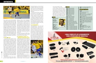 EnTrEvisTA

                                                                                                                          prios patrocinadores e um ótimo retorno      casa ao lado dos filhos”, revela.
                                                                                                                          de público e mídia. Para se ter uma idéia                                                 cLubEs                                  1992 - S.C. Corinthians Paulista (SP)
                                                                                                                                                                        Os dois filhos de Falcão (Enzo e Luiz)
                                                                                                                          desse crescimento, as Ligas de Basquete e                                                 2010 - Malwee Futsal (SC)               1991 - C.C.A.A. Guapira (SP)
                                                                                                                                                                       já dão os primeiros passos para seguir a
                                                                                                                          Vôlei contam com 8 ou 10 equipes, en-        carreira do pai. “O Enzo já vem se progra-   2009 - Malwee Futsal (SC)               principAis TÍTuLos
                                                                                                                          quanto a de futsal já possui 24 equipes      mando para atuar nas categorias de base      2008 - Malwee Futsal (SC)
                                                                                                                                                                                                                                                            Clubes
                                                                                                                          registradas”.                                do futsal há alguns anos. É canhoto e bem    2007 - Malwee Futsal (SC)
                                                                                                                           O momento fez com que o rei das qua-                                                     2006 - Malwee Futsal (SC)               1995 - Estadual de São Paulo -
                                                                                                                                                                       parecido comigo, inclusive na maneira de                                             S.C.Corinthians (SP)
                                                                                                                          dras aceitasse um novo desafio – o de        andar (risos). O Luiz é destro, mas tam-     2005 - Malwee Futsal (SC)
                                                                                                                                                                                                                    2005 - São Paulo F.C. (SP) -            2001 - Sul-Americano - E.C.Banespa (SP)
                                                                                                                          assumir um trono na Vila Belmiro. “Estou     bém possui muita facilidade com a bola”
                                                                                                                                                                                                                    Futebol de Campo                        2003 e 2004 - Taça Brasil de Clubes -
                                                                                                                          vivendo o auge da minha carreira aqui        revela o pai coruja, ou melhor, Falcão.
                                                                                                                                                                                                                    2004 - Malwee Futsal (SC)               Malwee/Jaraguá (SC)
                                                                                                                          no Santos. Temos um projeto incrível e
                                                                                                                                                                       ficHA                                        2003 - Malwee Futsal (SC)               2005 - Liga Futsal - Malwee/Jaraguá (SC)
                                                                                                                          é impossível o marketing não associar o
                                                                                                                                                                                                                    2002 - E.C. Banespa (SP)                2009 - Campeão da Libertadores da Amé-
                                                                                                                          rei do futebol ao melhor do mundo nas        Nome: Alessandro
                                                                                                                                                                                                                    2001 - E.C. Banespa (SP)                rica (edição 2008) - Malwee/Jaraguá (SC)
                                                                                                                          quadras. É uma parceria que, com certe-      Rosa Vieira
                           disso o jovem, já com 18 anos, defendeu        diferenças entre as duas modalidades,                                                                                                                                             2009 - Campeão Sul-Americano de Clubes
                                                                                                                          za, irá render frutos nos próximos anos. A   Nascimento:                                  2000 - E.C.Banespa (SP)
                           a equipe da G.M/Chevrolet por dois anos,       ele tem a explicação na ponta da língua.                                                                                                                                          (edição 2008) - Malwee/Jaraguá (SC)
                                                                                                                          minha vinda para cá representa o desper-     08/06/1977                                   2000 - São Paulo F.C./Osasco (SP)
                           mudou-se para Minas Gerais para jogar          “Particularmente, eu prefiro ficar com                                                                                                                                            2009 - Campeão da Superliga - Malwee/
                                                                                                                          tar do interesse dos grandes clubes pelo     Local: São Paulo -                           1999 - Rio de Janeiro/Miécimo (RJ)
                           pelo Atlético/Pax de Minas e passou pelo       a bola nos pés. Isso não acontece com                                                                                                                                             Jaraguá (SC)
                                                                                                                          futsal”, acredita o craque.                  SP                                           1999 - C.A.Atlético/Pax de Minas (MG)
                           Rio de Janeiro, onde atuou na equipe Rio       tanta freqüência no campo, onde você                                                         Altura: 1,77m                                1998 - G.M./Chevrolet (SP)              Seleção
                           de Janeiro/Miécimo. Em 2000, Falcão re-        passa grande parte do tempo sem a bola.          E o ALEssAndro?                             Peso: 74 kg                                  1997 - G.M./Chevrolet (SP)              2000 - Sul-Americano
                           tornou à sua cidade para ter sua primeira      Além disso, existem algumas diferenças           Atleta profissional e com uma rotina        Calçado: 41                                  1996 - S.C. Corinthians Paulista (SP)   2005 a 2009 - Grand Prix de Futsal
                           passagem pelo São Paulo F.C./Osasco. Foi       mais técnicas, como do piso e do clima.         de atividades intensa – Falcão treina du-    Signo: Gêmeos                                1995 - S.C. Corinthians Paulista (SP)   2007 - Medalha de Ouro - Jogos Pan-
                           por pouco tempo. No mesmo ano ele se           Enquanto no salão você sabe em que ter-         rante dois períodos, todos os dias – o       Estado Civil: Casado                         1994 - S.C. Corinthians Paulista (SP)   -americanos
                           transferiu para o Esporte Clube Banespa e,     reno irá atuar, no futebol de campo isso        craque revela que, em Santos, precisará      (tem dois filhos)                            1993 - S.C. Corinthians Paulista (SP)   2008 - Campeonato Mundial de Futsal
                           três anos depois, teve a sua primeira passa-   não acontece e as chuvas e o tipo do gra-       arrumar um tempinho para outra pai-
                           gem pelo Malwee, de Santa Catarina. Final-     mado acabam influenciando demais na             xão: as praias. “Vou precisar arrumar um
                           mente, em 2004, Falcão retornava ao São        partida”, diz.                                  tempinho para o futvôlei. Sempre gostei
                           Paulo, já como o melhor jogador de futsal       Bom para o futsal que, em 2005, tinha o        muito de praia e espero conseguir cur-
                           do mundo, mas com um novo objetivo: o          seu principal artista de volta às quadras,      tir um pouco mais agora”, afirma. Além
                           de levar a sua genialidade ao gramado do       mais uma vez em Santa Catarina.                 disso, revela um vício nos momentos de
                           Morumbi.                                                                                       lazer. “Sou viciado em televisão. Gosto de
                                                                           o fEnÔmEno “fuTsAL” E A                        estar sempre antenado e assisto a quase
                            cAmpo X sALÃo                                  cHEGAdA do novo rEi À viLA                     todos os jornais e programa esportivos.
                             O convite do então presidente tricolor,       Falcão voltou para o futsal em 2005, atu-      Também adoro um bom filme e ficar em
                           Marcelo Portugal Gouveia, fez com que          ando pela segunda vez com a camisa do
                           Falcão repensasse a sua preferência pelo       Malwee. Lá, ele se consagrou definitiva-
                           futsal. Em 2004, ele deixou as quadras e       mente, ganhando todos os títulos pos-
                           passou a defender a equipe principal de        síveis pelo clube e pela seleção brasileira.
                           campo do São Paulo Futebol Clube. “No          Segundo o próprio jogador, é um período
                           dia seguinte à premiação da FIFA (me-          inesquecível em sua trajetória. “A conquis-
                           lhor do mundo) fui procurado pelo São          ta do título mundial em 2008 foi o mo-
                           Paulo, que me apresentou um planeja-           mento mais marcante da minha carreira.
                           mento fantástico. Seria um desafio e eu        Mesmo tendo sido escolhido o melhor
                           acabei aceitando. Infelizmente, não deu        do mundo, era um título individual. Fal-
                           muito certo. O treinador da equipe não         tava um coletivo e que representasse algo
                           colaborou, mas essa história todo mundo        maior para o futsal brasileiro. O torneio foi
                           conhece”, diz, referindo-se aos problemas      disputado dentro do país e trouxe um re-
[ Ano2 | Número11 ] 2011




                           que teve com o técnico Leão. “Porém, não       torno de valor incalculável ao futebol de
                           me arrependo de nada. Essa passagem            salão no Brasil”, opina.
                           acabou valorizando o meu retorno ao fut-        Para ele, o mais importante é que a mo-
                           sal”, completa.                                dalidade continue caminhando com as
                            Definitivamente, Falcão nasceu para jo-       próprias pernas, sem depender do seu
                           gar futsal. Quando perguntado sobre as         irmão de campo. “Temos os nossos pró-



34                                                                                   www.portalendorfina.com                                                                                                                www.portalendorfina.com                                                    35
 