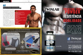 nocAuTE


                           Quero o Cain Velasquez. A derrota ainda está
                           entalada e vou buscar a revanche com finalização
                           BTT Team, conforme ele mesmo explica.
                           “Sempre busquei investir em treinamentos      ficHA
                           e quando saí da BTT, em 2005, me juntei
                                                                          Nome: Antonio Rodrigo Nogueira
                           com o Anderson Silva, com o Rafael Feijão
                                                                          Apelido: Minotauro
                           e com o Fábio Maldonado para criarmos
                                                                          Data de nascimento: 02/06/1976
                           o maior time de MMA do Mundo”, relata.
                                                                          Local: Vitória da Conquista – BA
                            Ao fim da entrevista o lutador salienta
                                                                          Altura: 1,91 m
                           que a vontade, a garra e a paixão pela luta
                                                                          Peso: 104 Kg
                           sempre o fazem buscar o melhor. “Meu
                                                                          Estilo: Jiu-jitsu, wrestling, muay thai,
                           objetivo é estar entre os tops do MMA
                                                                          boxe e vale-tudo
                           mundial. Por isso, vou lutar para recupe-
                                                                          Lutas: 41
                           rar o cinturão”, revela.
                                                                          Vitórias: 33 - Nocautes: 2 Finalização:
                            Ao ser perguntado sobre quem ele gos-
                                                                          21 Decisão: 10
                           taria de enfrentar no octógono, Mino-
                                                                          Derrotas: 6
                           tauro não titubeia e responde: “Quero
                                                                          Empate: 1
                           o Cain Velasquez. A derrota ainda está
                                                                          Sem resultado: 1
                           entalada e vou buscar a revanche com
                           finalização”, promete. É esperar para ver.
                           O MMA chegou para ficar.
[ Ano2 | Número11 ] 2011




44                                                                              www.portalendorfina.com              www.portalendorfina.com   45
 