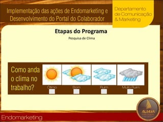 Etapas do ProgramaPesquisa de Clima