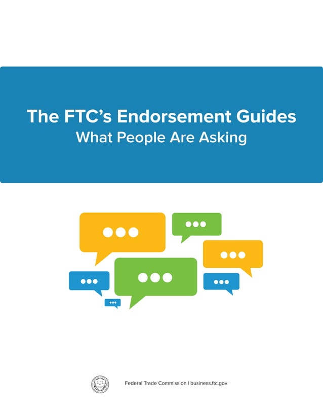 Endorsement Guidelines from the FTC