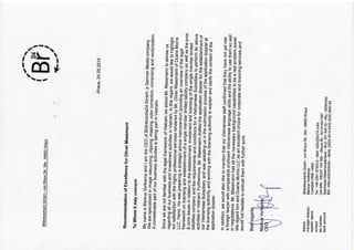 Endorsement Letter to Mr. Oliver Massmann - Client BR24