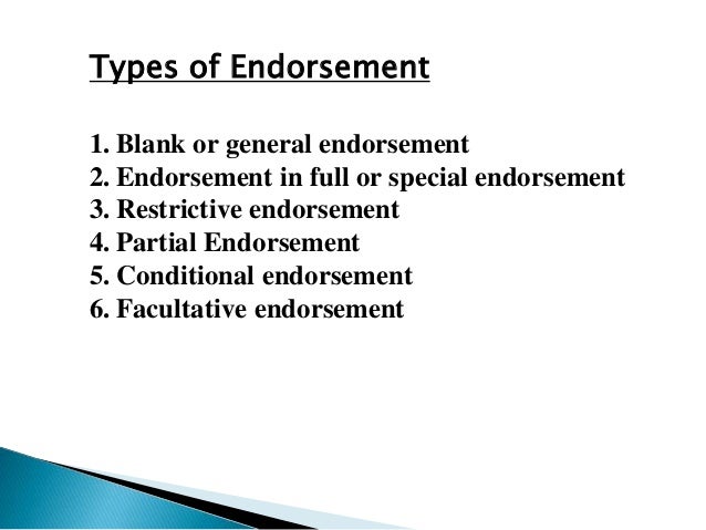 full endorsement definition