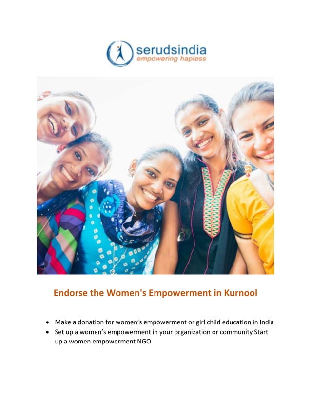 Endorse the Women's Empowerment in Kurnool PDF