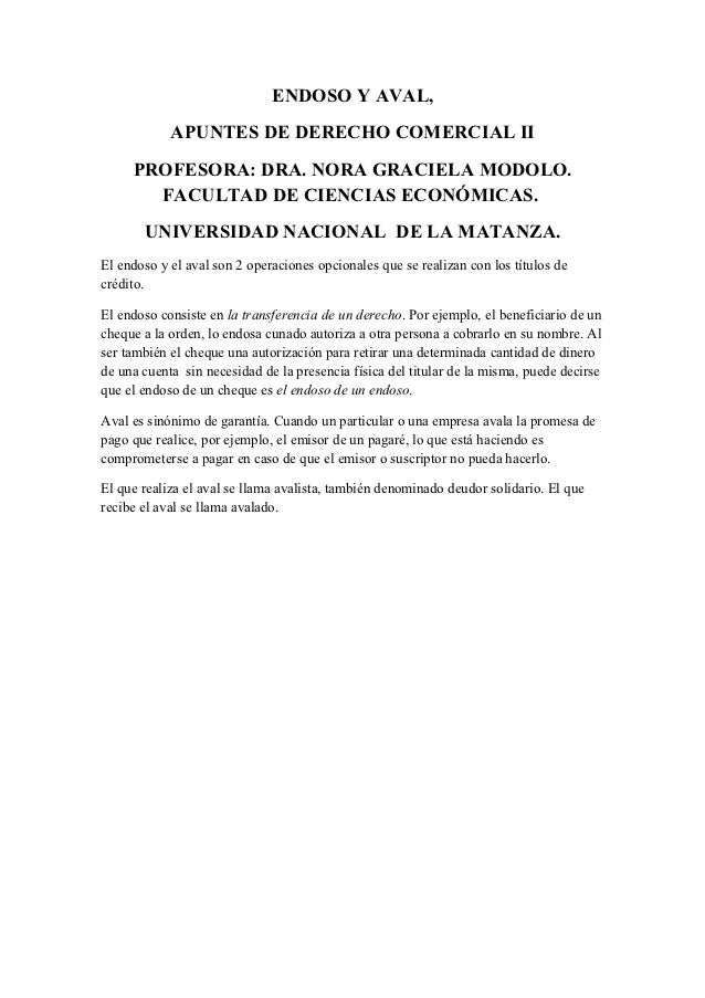 Endoso y aval nora modolo