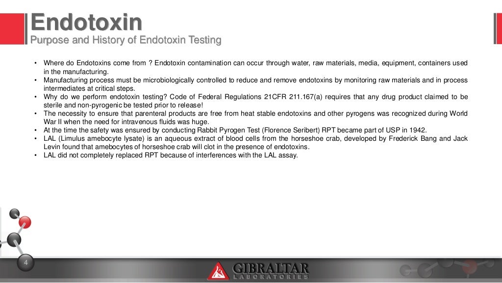 Endotoxin testing