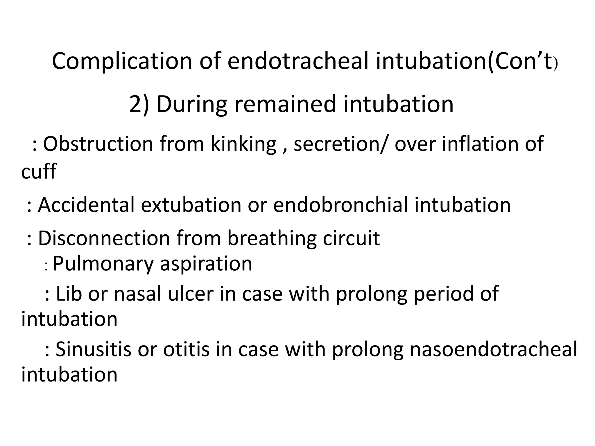 Endotracheal intubation | PPTX | Ear, Nose and Throat Conditions ...
