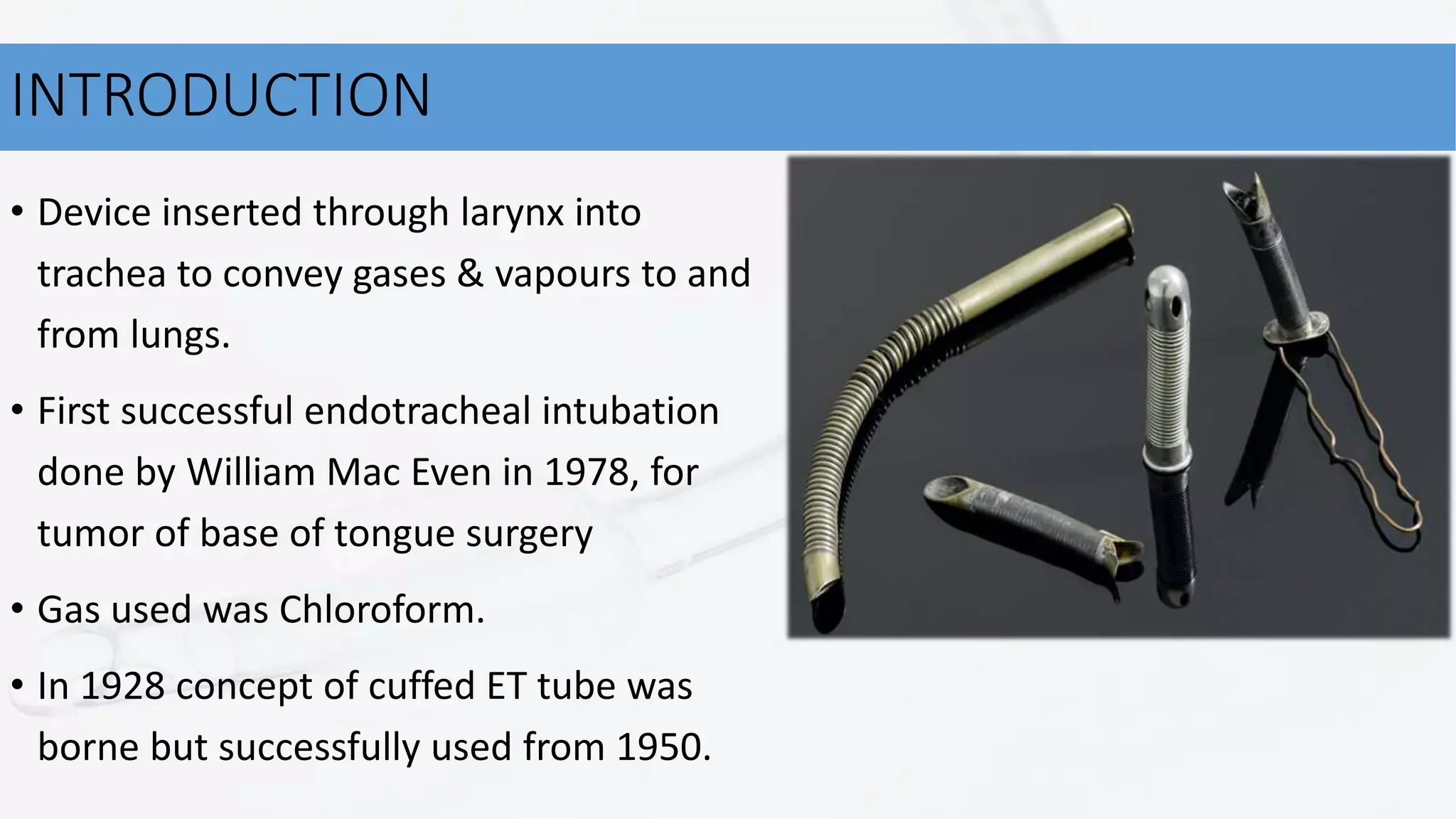Endotracheal Tube Parts And Types