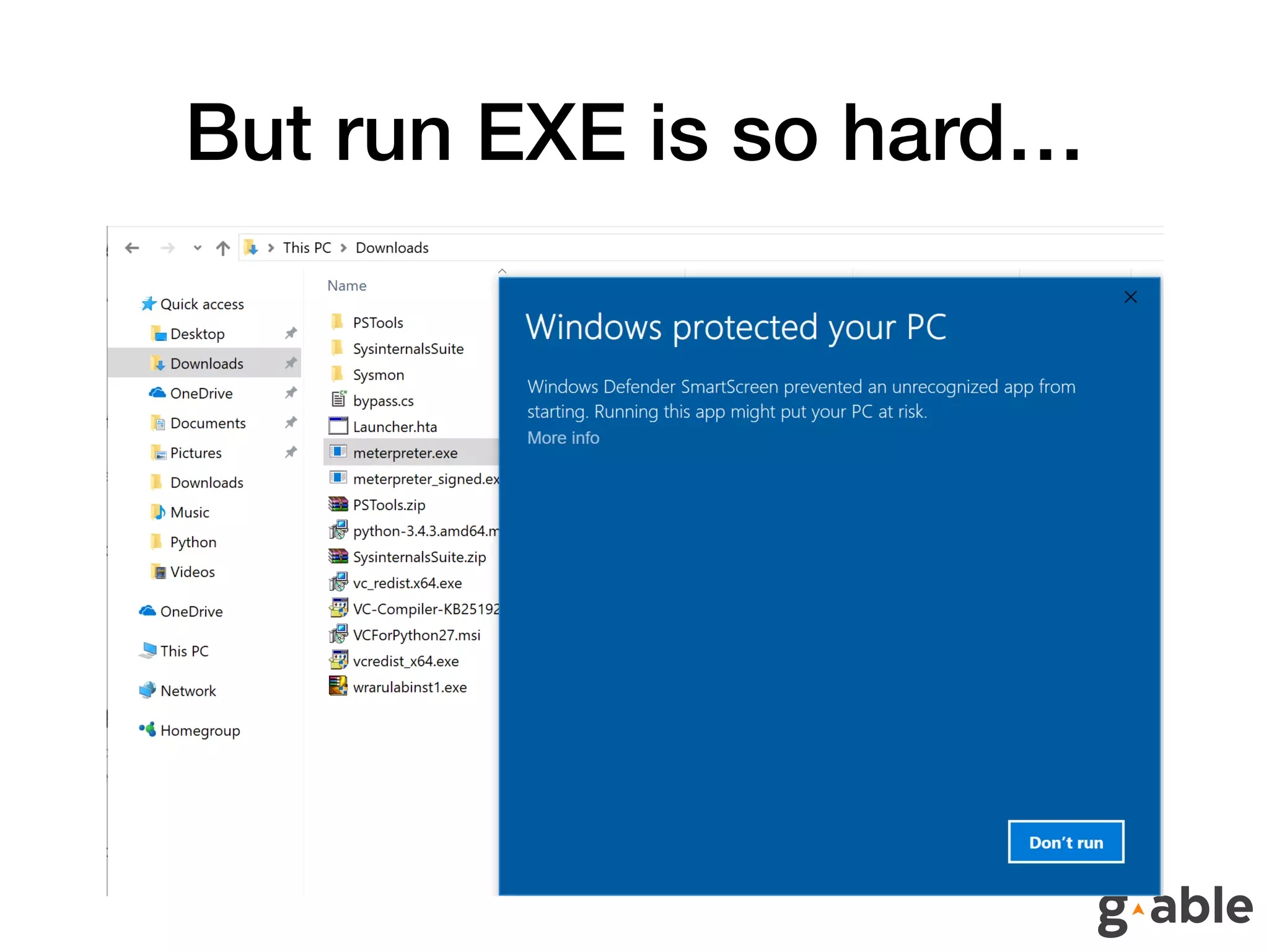 But run EXE is so hard…
 