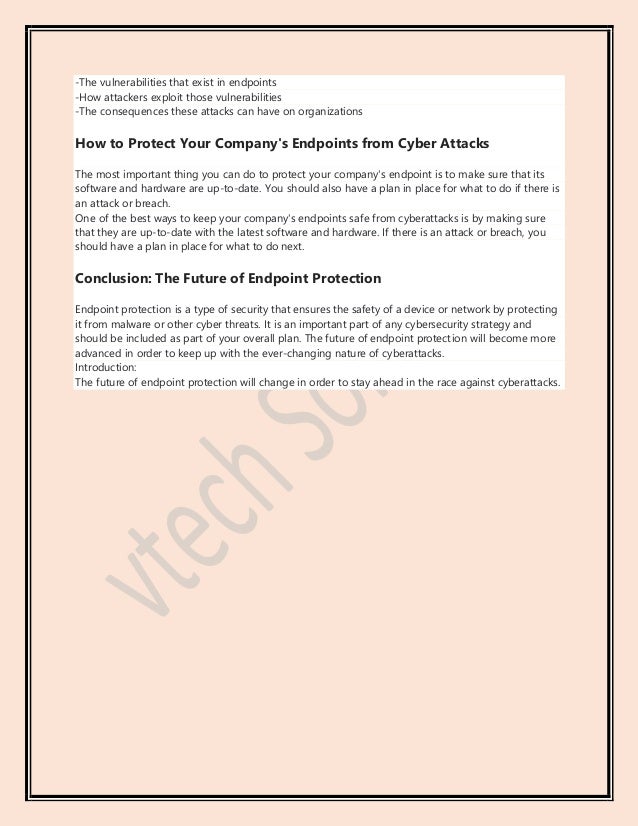 Endpoint Security Providers and the Rising Threats of Cyber Attacks