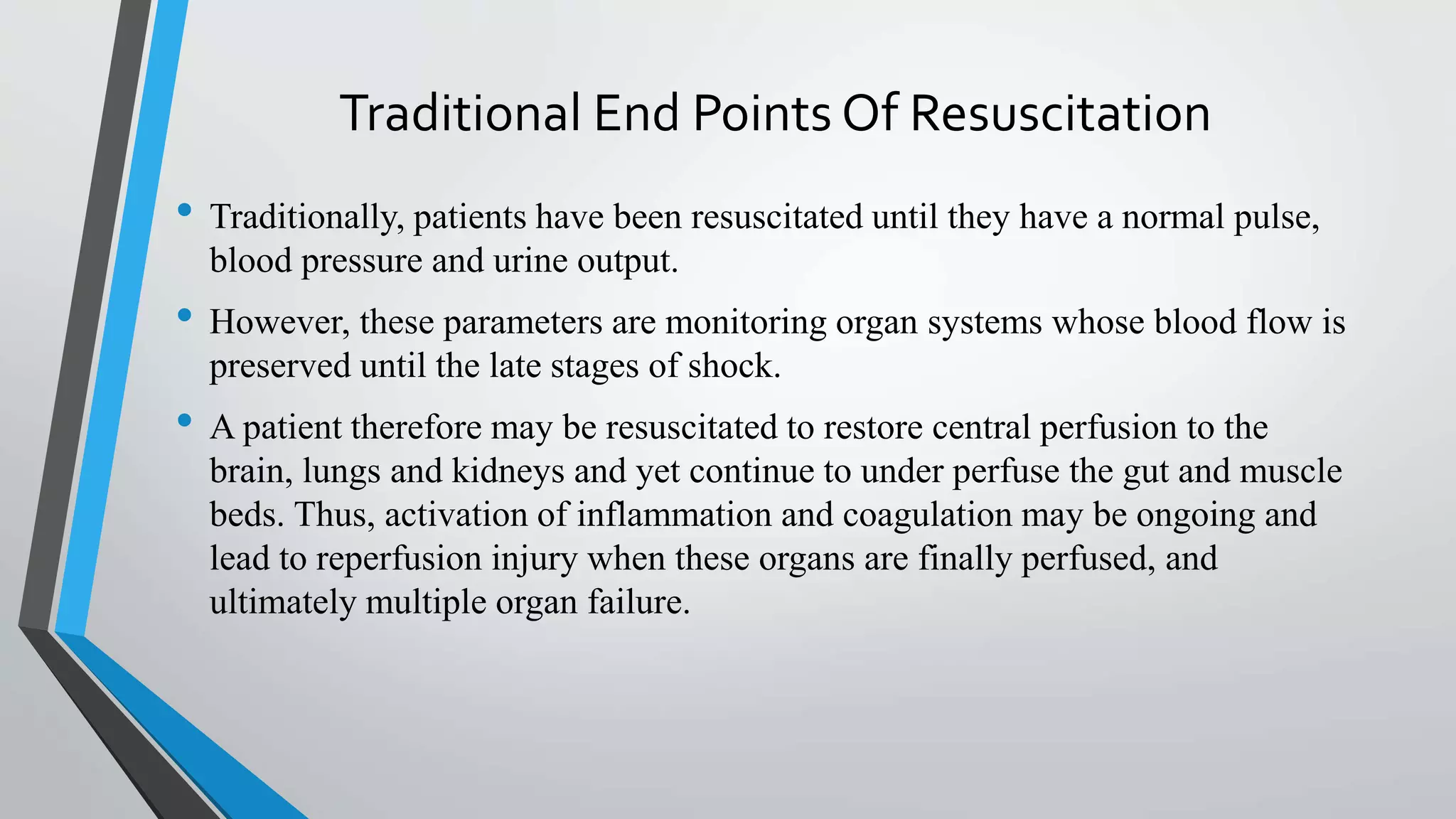 End points of resuscitation PPT