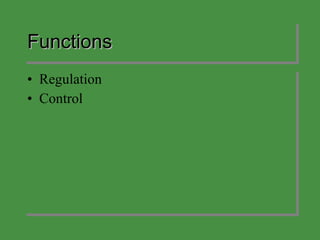 Functions Regulation Control 