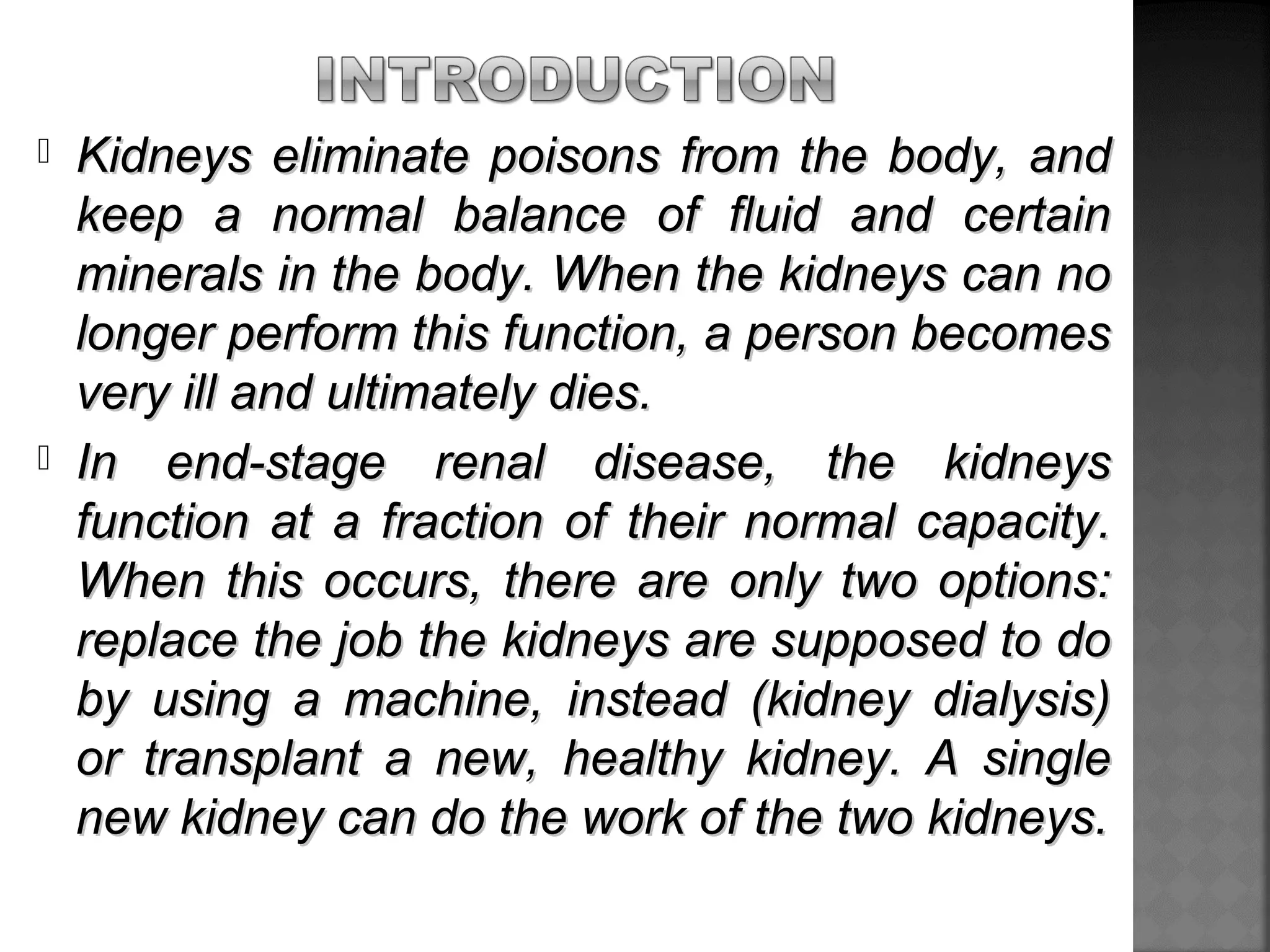 End stage of renal disease | PPT