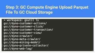 Step 3: GC Compute Engine Upload Parquet
File To GC Cloud Storage
36
 