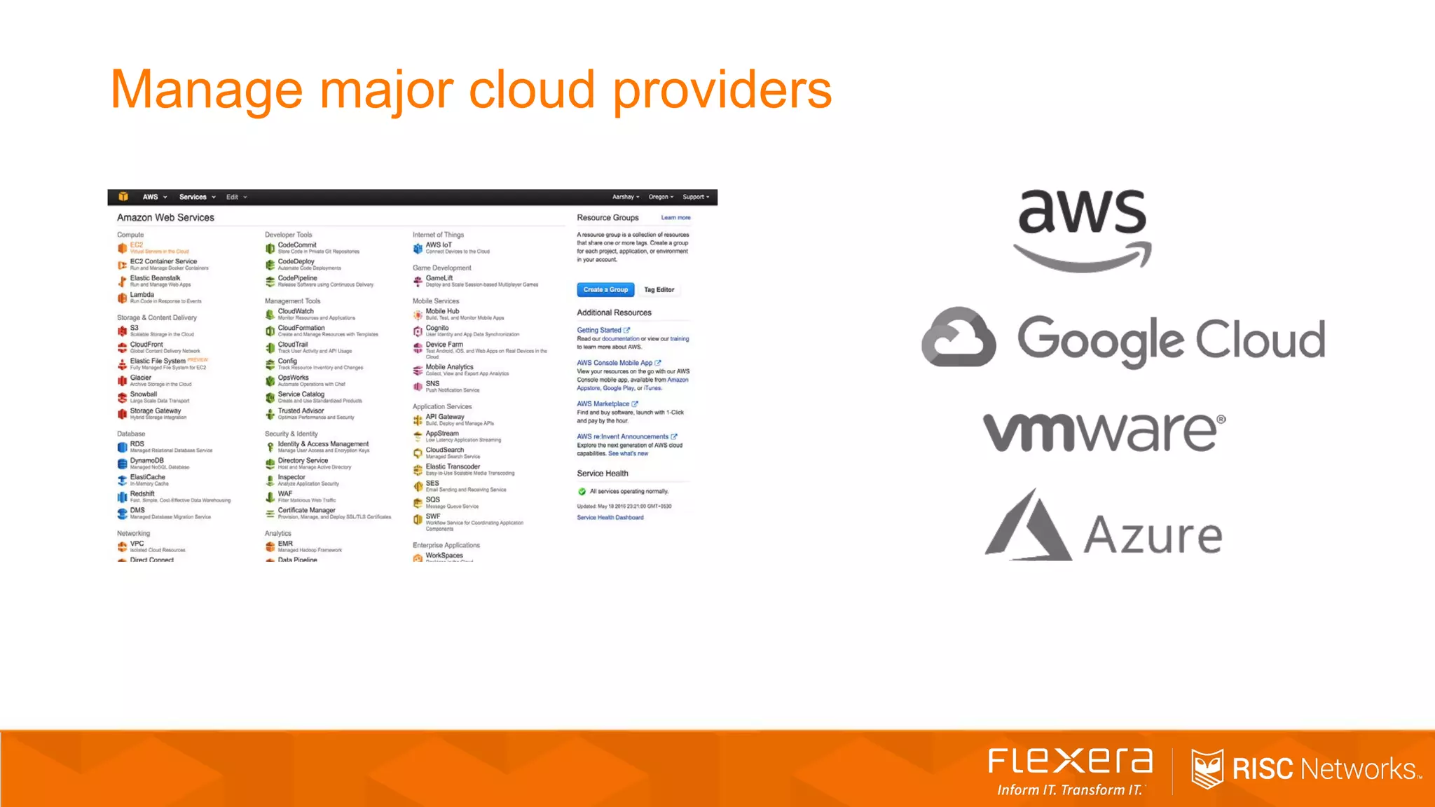 Manage major cloud providers
 