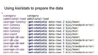 Using kixi/stats to prepare the data
 