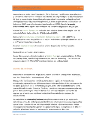 Endulzamiento del gas natural | DOCX