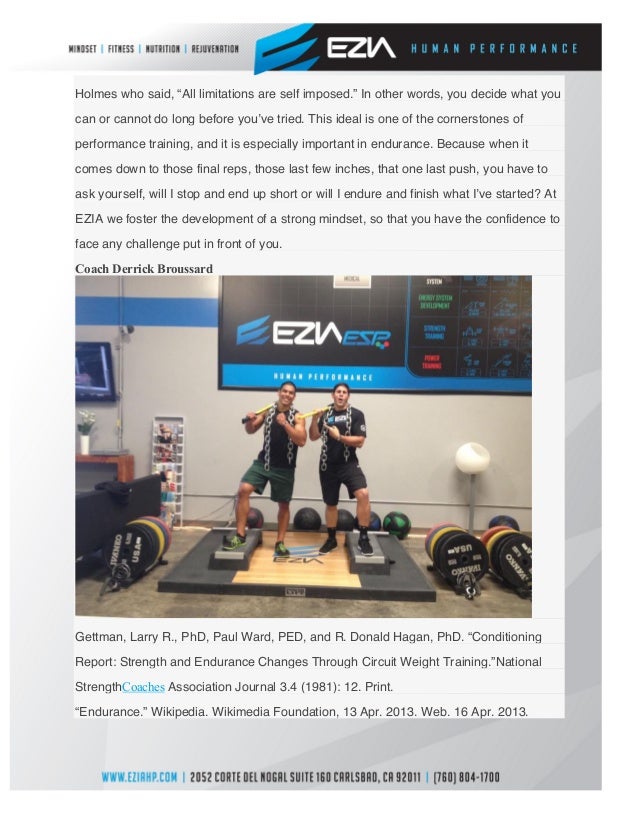 ESP Program Endurance Phase